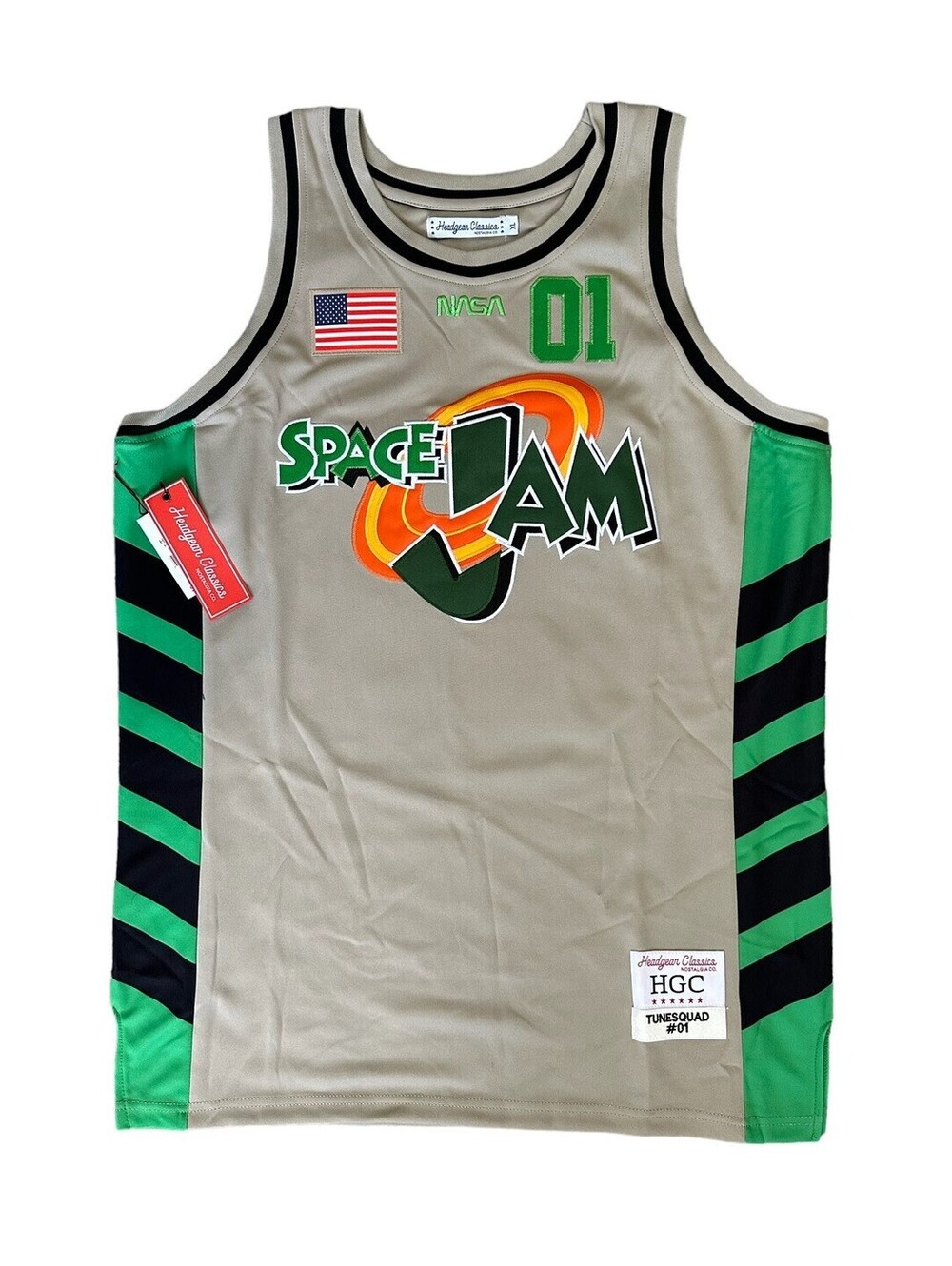 Tune Squad Space Jam NASA Men's Headgear Classics Basketball Jersey Size XL New
